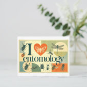 "Ik [Hart] Entomologie" Briefkaart (Staand voorkant)