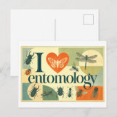 "Ik [Hart] Entomologie" Briefkaart (Voorkant / Achterkant)