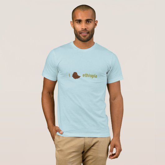 Ik hart Ethiopië T-shirt (Voorkant volledig)