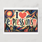"Ik [Hart] Expressionisme" Briefkaart (Voorkant)