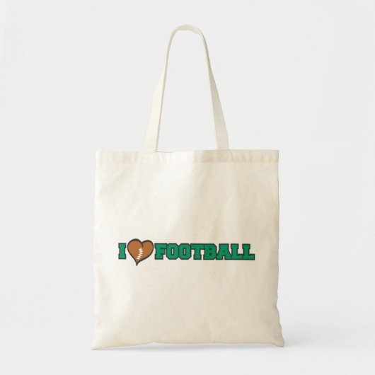 Ik hart Football liefde Tote Bag (Voorkant)