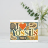 "Ik [Hart] Fossielen" Briefkaart (Staand voorkant)