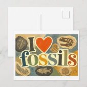 "Ik [Hart] Fossielen" Briefkaart (Voorkant / Achterkant)