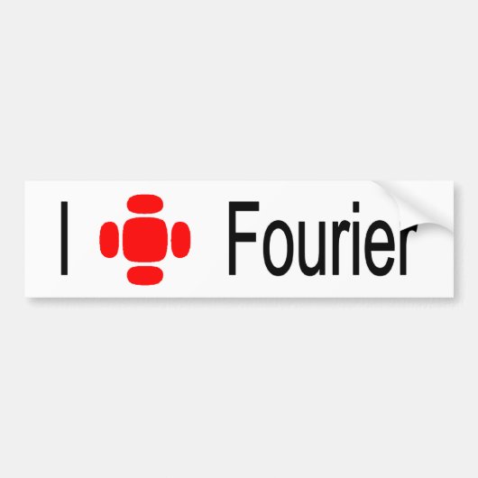 Ik hart Fourier Bumpersticker (Voorkant)