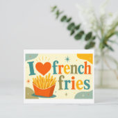 "Ik [Hart] Franse Friet" Briefkaart (Staand voorkant)