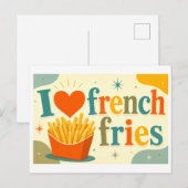 "Ik [Hart] Franse Friet" Briefkaart (Voorkant / Achterkant)