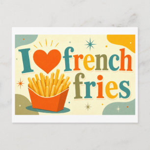 "Ik [Hart] Franse Friet" Briefkaart