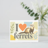 "Ik [Hart] Fretjes" Briefkaart (Staand voorkant)