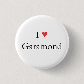 Ik hart Garamond Ronde Button 3,2 Cm