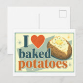 "Ik [Hart] Gebakken Aardappelen" Briefkaart (Voorkant / Achterkant)