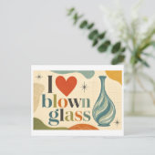 "Ik [Hart] Geblazen Glas" Briefkaart (Staand voorkant)