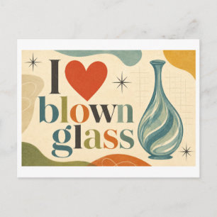 "Ik [Hart] Geblazen Glas" Briefkaart