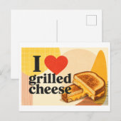 "Ik [Hart] Gegrilde Kaas" Briefkaart (Voorkant / Achterkant)