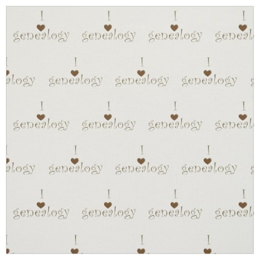 Ik "hart" Genealogie Stof (Swatch)