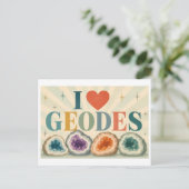 "Ik [Hart] Geodes" Briefkaart (Staand voorkant)