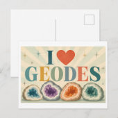 "Ik [Hart] Geodes" Briefkaart (Voorkant / Achterkant)