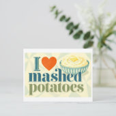 "Ik [Hart] Gepureerde Aardappelen" Briefkaart (Staand voorkant)