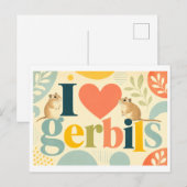 "Ik [Hart] Gerbils" Briefkaart (Voorkant / Achterkant)