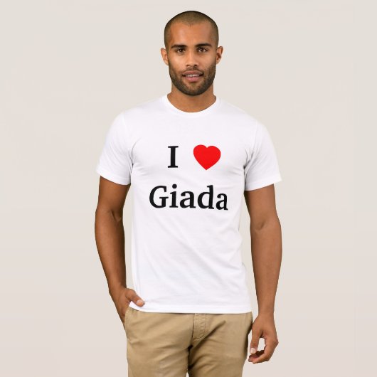 Ik hart Giada T-shirt (Voorkant volledig)