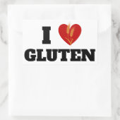 IK HART GLUTEN - IK hou van gluten - Rechthoekige Sticker (Tas)