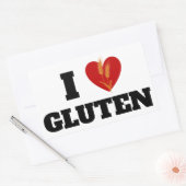 IK HART GLUTEN - IK hou van gluten - Rechthoekige Sticker (Envelop)