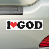 Ik hart God Bumpersticker (Op auto)