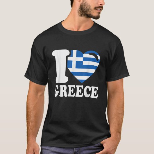 Ik hart Griekenland Mooi Grieks land Ik hou van gr T-shirt (Voorkant)