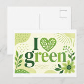 "Ik [Hart] Groen" Briefkaart (Voorkant / Achterkant)