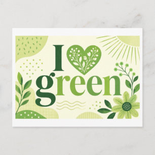 "Ik [Hart] Groen" Briefkaart