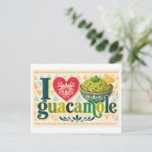 "Ik [Hart] Guacamole" Briefkaart (Staand voorkant)