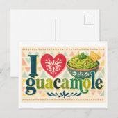"Ik [Hart] Guacamole" Briefkaart (Voorkant / Achterkant)