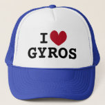 Ik hart Gyros Grieks eten liefhebber trucker hoed Trucker Pet<br><div class="desc">Ik hart Gyros Grieks eten liefhebber trucker hoed. Koel pet voor liefde voor de Griekse keuken. Verkrijgbaar in blauw en andere kleuren. Geweldig voor chef-kok,  kok,  vrienden,  familie etc.</div>