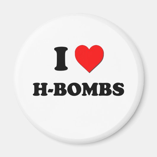 Ik hart H-bommen Magneet (Voorkant)