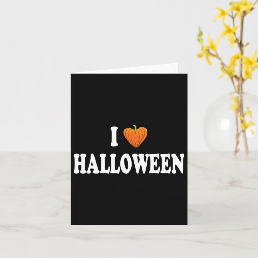 Ik hart Halloween kostuum Kaart (Gele Bloem)