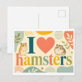 "Ik [Hart] Hamsters" Briefkaart (Voorkant / Achterkant)