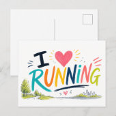 "Ik [Hart] Hardlopen" Briefkaart (Voorkant / Achterkant)
