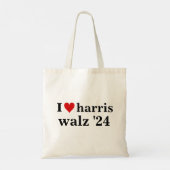 Ik Hart Harris Walz 2024 Verkiezing president Tote Bag (Achterkant)