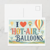 "Ik [Hart] Heet-Luchtballonnen" Briefkaart (Voorkant / Achterkant)