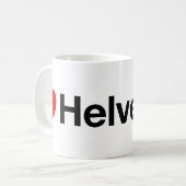 Ik hart Helvetica Koffiemok (Voorkant links)