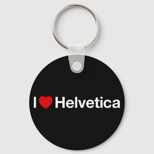 Ik hart Helvetica Sleutelhanger (Voorkant)