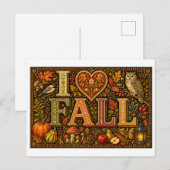 "Ik [Hart] Herfst" Briefkaart (Voorkant / Achterkant)