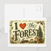 Ik [Hart] het Bos Briefkaart (Voorkant / Achterkant)