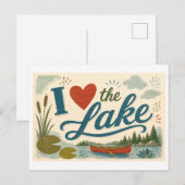 "Ik [Hart] het Meer" Briefkaart (Voorkant / Achterkant)