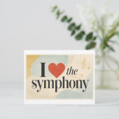 "Ik [Hart] het Symfonieorkest" Briefkaart (Staand voorkant)