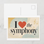 "Ik [Hart] het Symfonieorkest" Briefkaart (Voorkant / Achterkant)