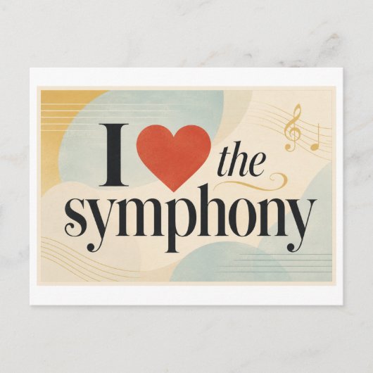 "Ik [Hart] het Symfonieorkest" Briefkaart (Voorkant)