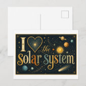 "Ik [Hart] het zonnestelsel" Briefkaart (Voorkant / Achterkant)