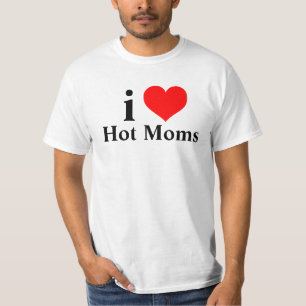Ik hart hete moeders ik hou van hete moeders t-shirt