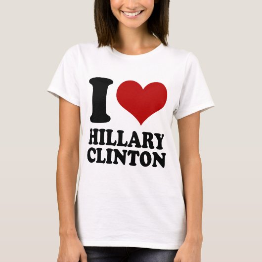 Ik hart Hillary Clinton T-shirt (Voorkant)