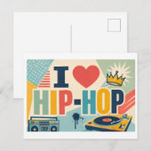 "Ik [Hart] Hip-Hop" Briefkaart (Voorkant / Achterkant)
